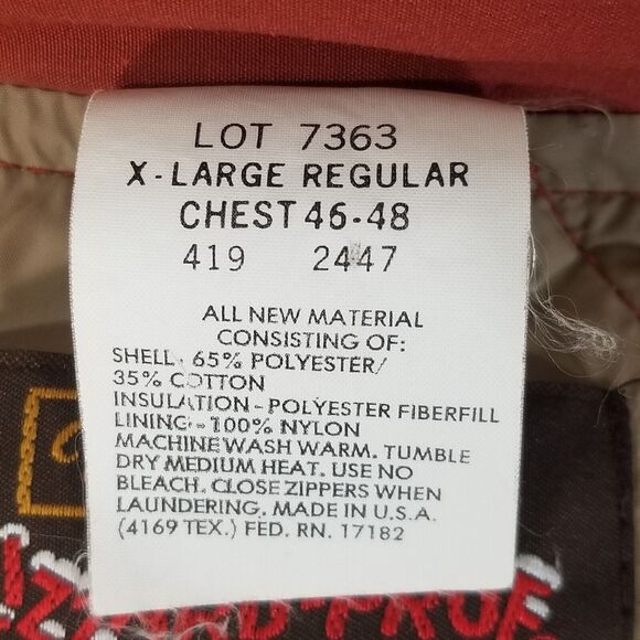 Walls blizzard-pruf puffer vest men’s xl extra large Rust orange vintage USA - Picture 11 of 12